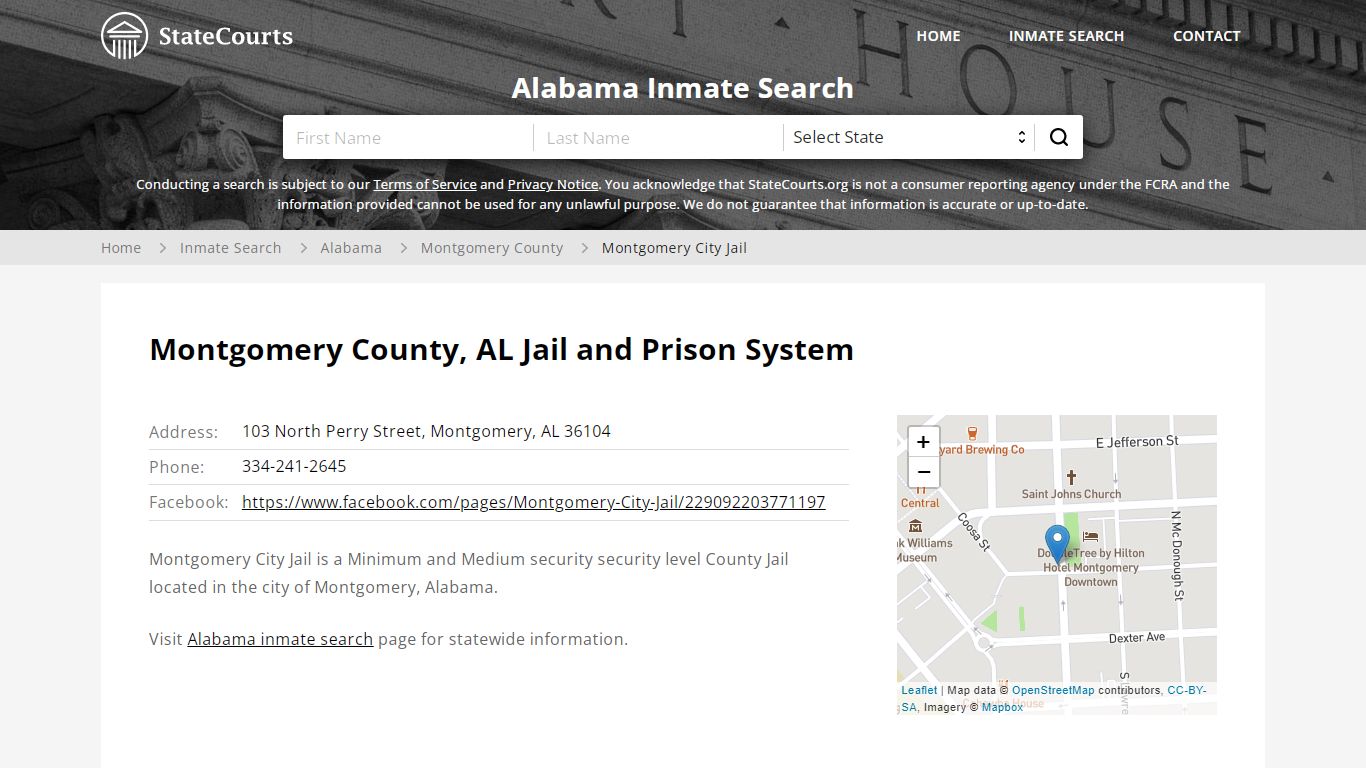 Montgomery County, AL Jail and Prison System - State Courts